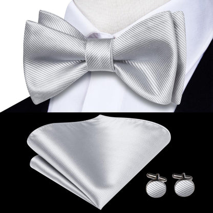 Jacquard Silk Mens Self Bow Tie