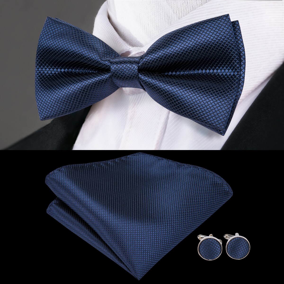 Solid Silk Pre-tied Bow Tie