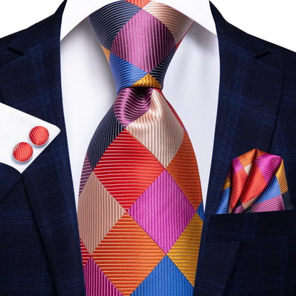 Fashion Plaid Silk Tie Set