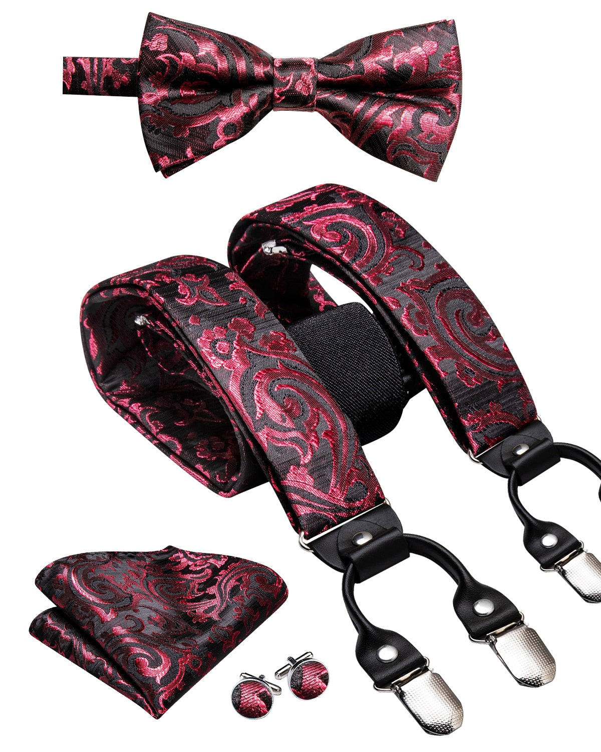 Luxury Bow Tie & Elastic Suspenders