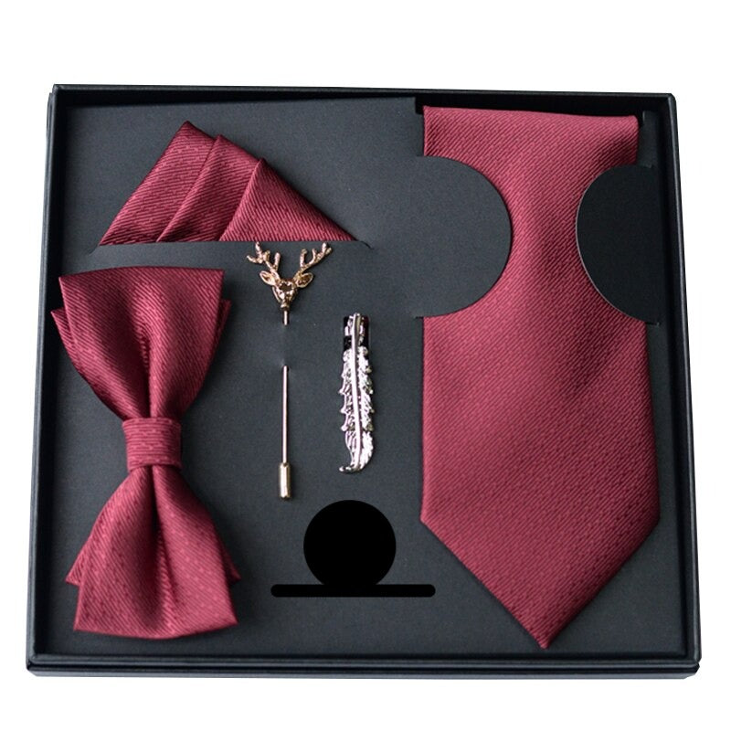 Gift Box Luxury Mens Tie Set