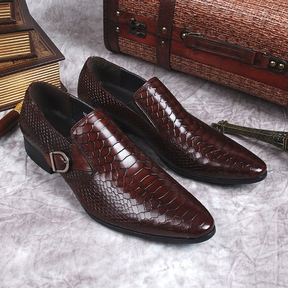 Black Burgundy Men's Loafers Shoes