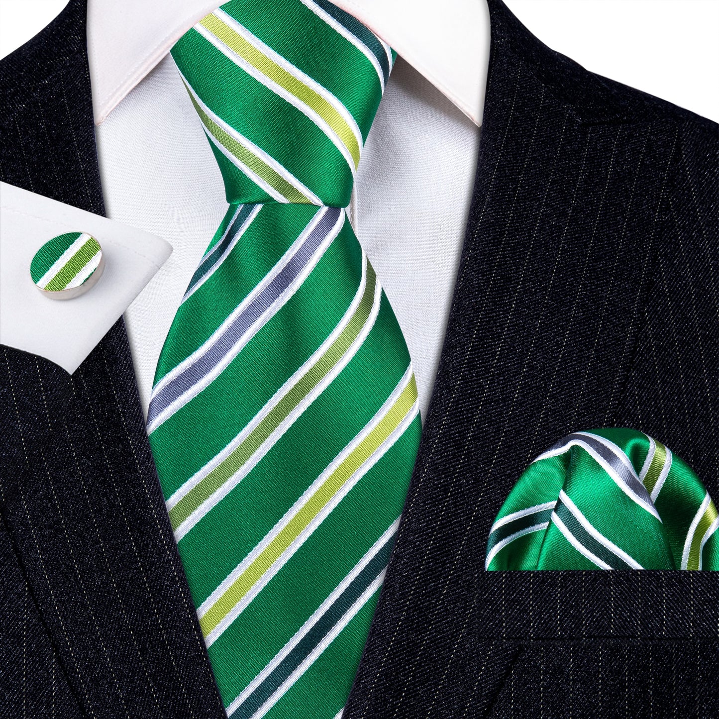 Striped Silk Tie Set