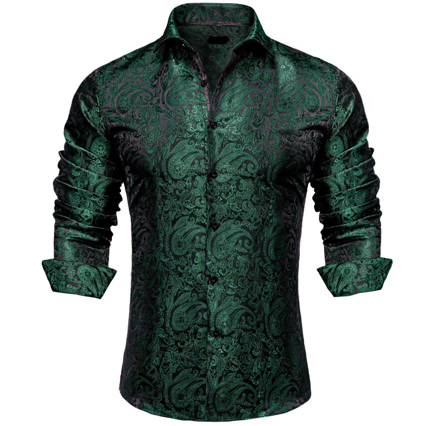 Mens Long Sleeve Paisley Dress Shirts