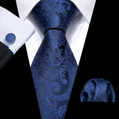 Floral Silk Tie Hanky Set