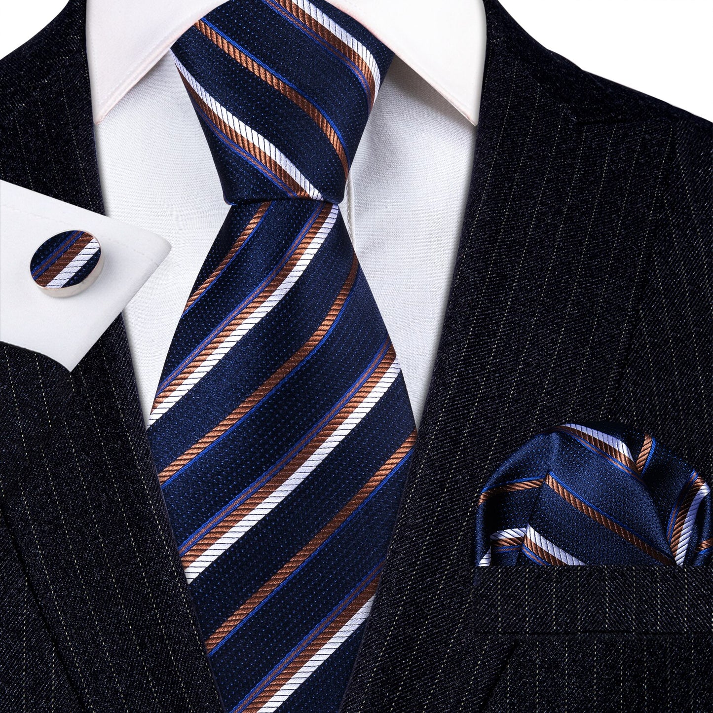 Striped Silk Tie Set