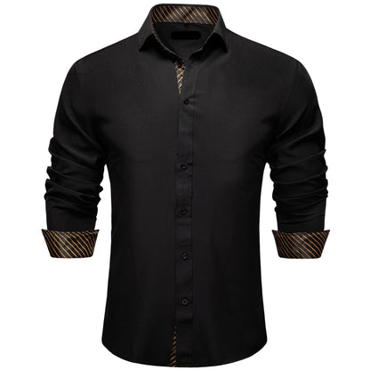 Luxury Solid Sleeve Dress Shirt