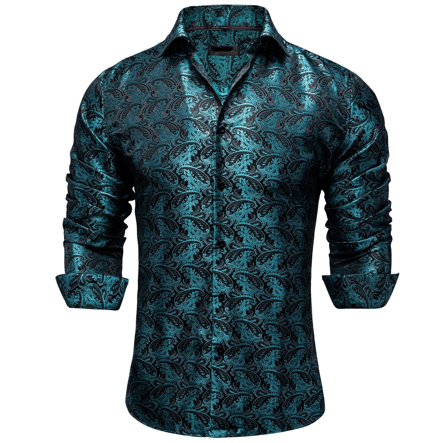 Long Sleeve Paisley Silk Shirts