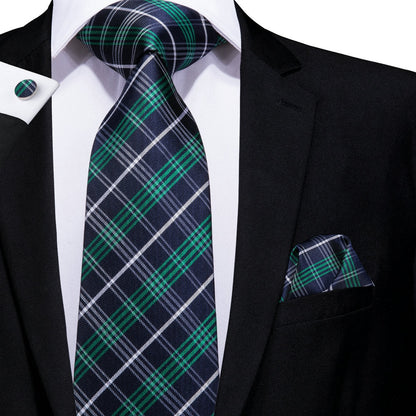 Fashion Plaid Silk Tie Set