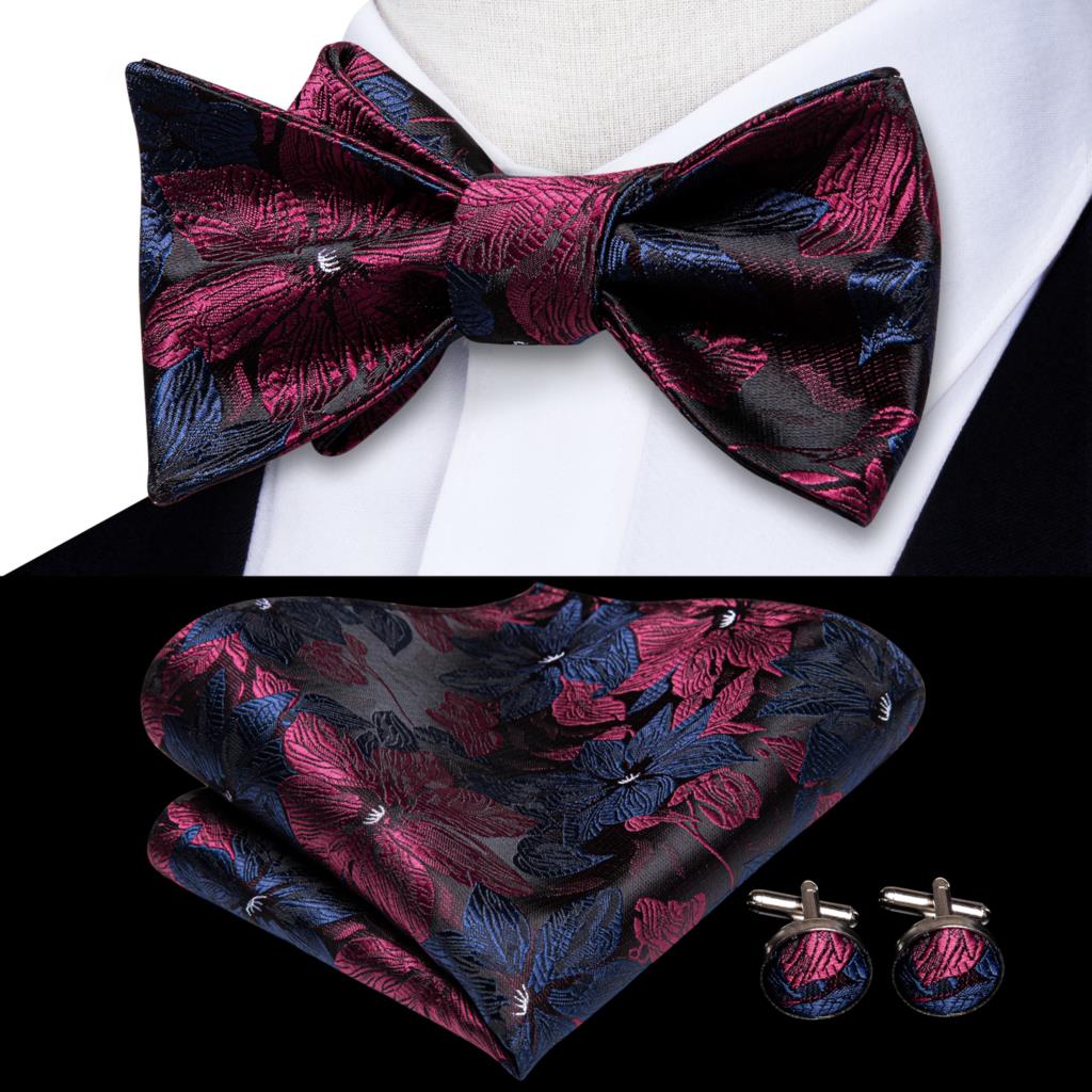 Jacquard Silk Mens Self Bow Tie