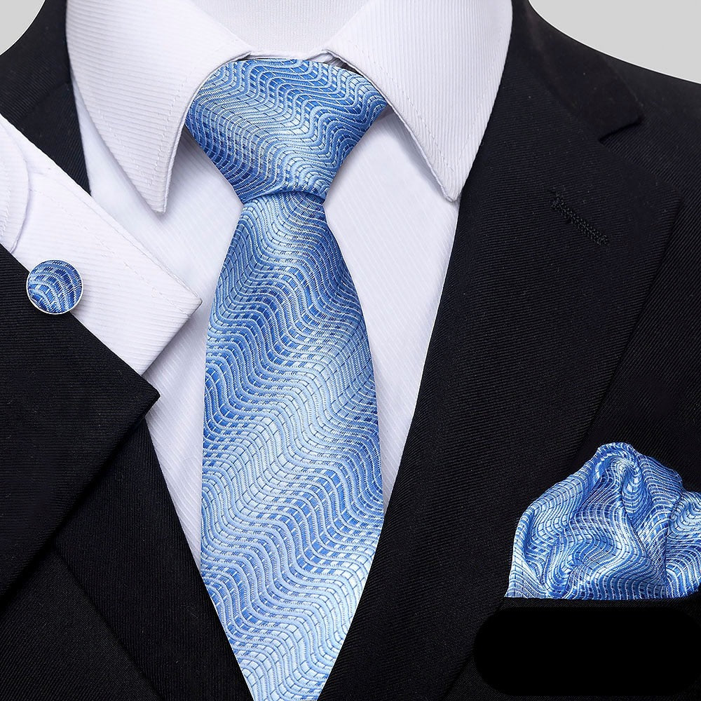 Silk Tie Hanky Cufflink Set