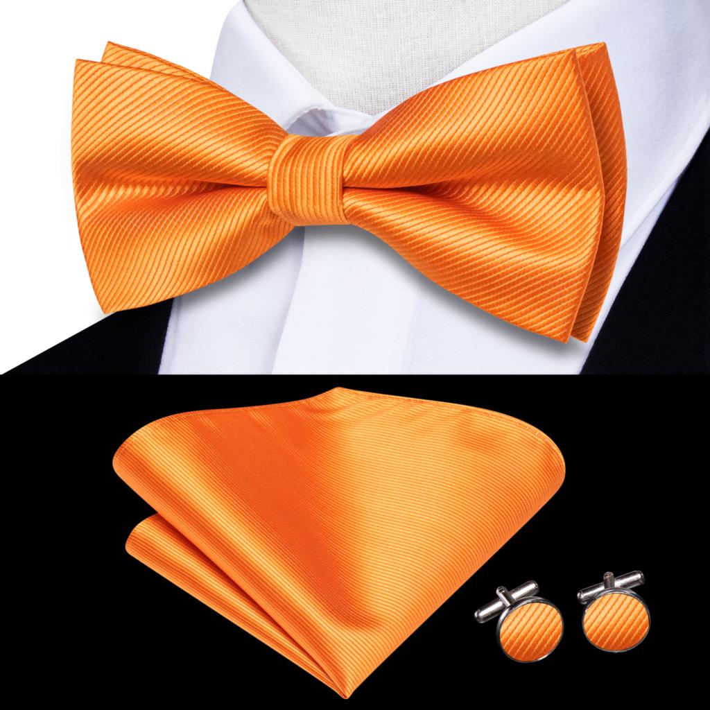 Solid Silk Pre-tied Bow Tie