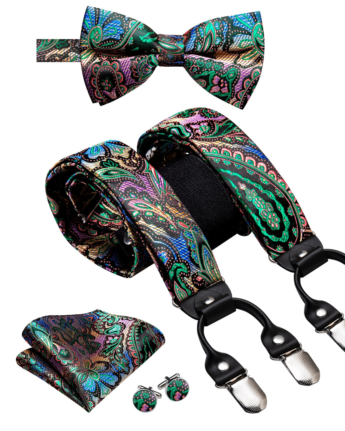 Luxury Bow Tie & Elastic Suspenders