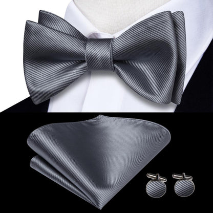 Jacquard Silk Mens Self Bow Tie