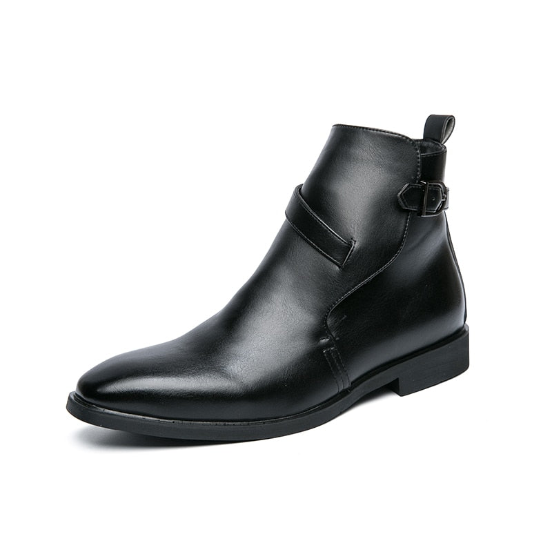 Men's Ankle Buckle Strap Boots