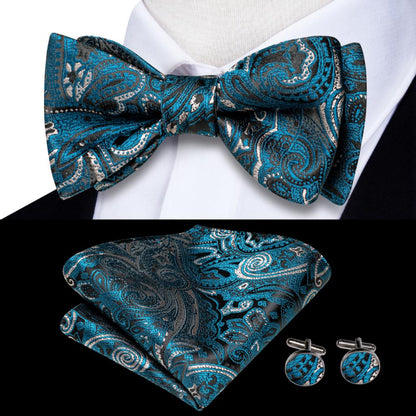 Jacquard Silk Mens Self Bow Tie