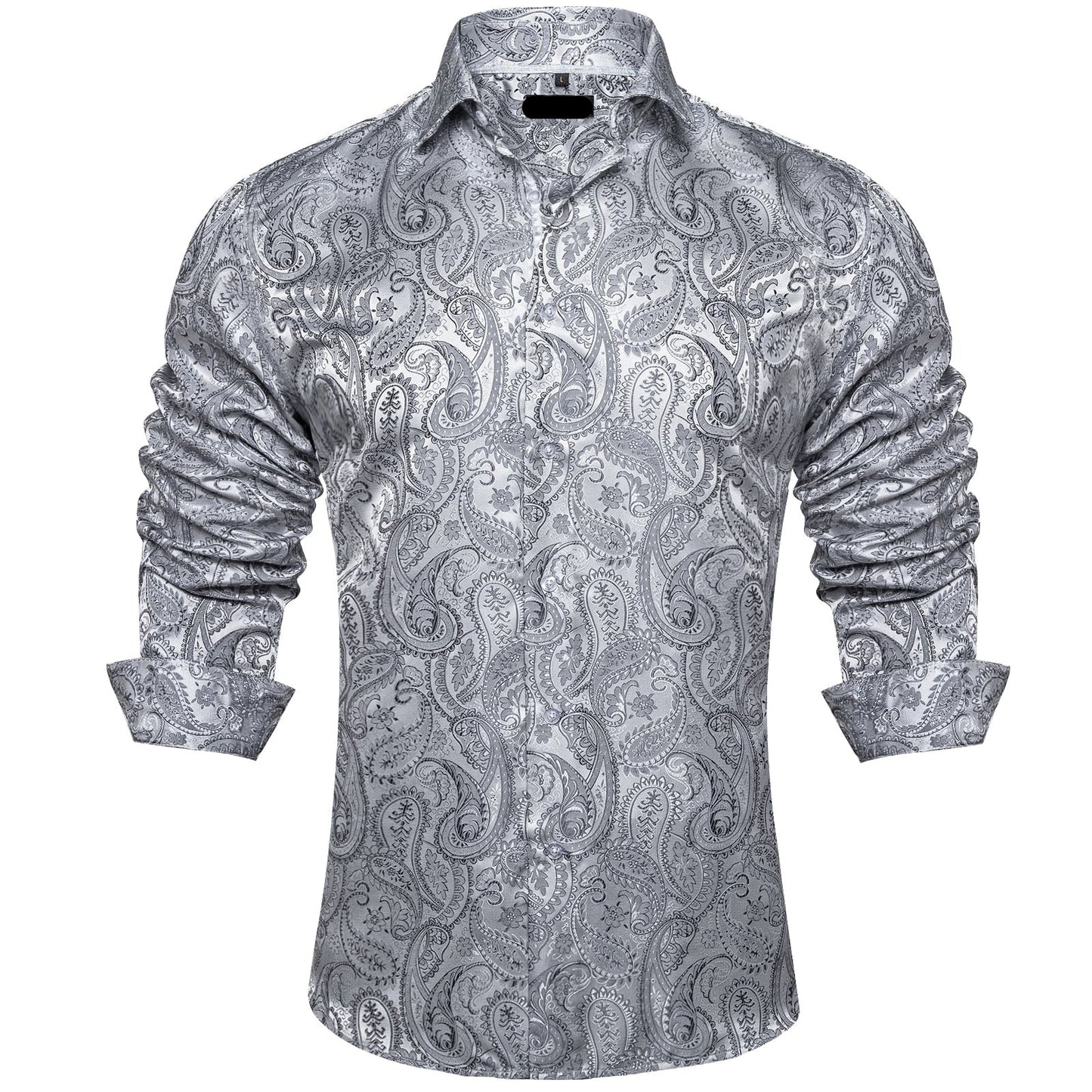 Long Sleeve Paisley Silk Shirts