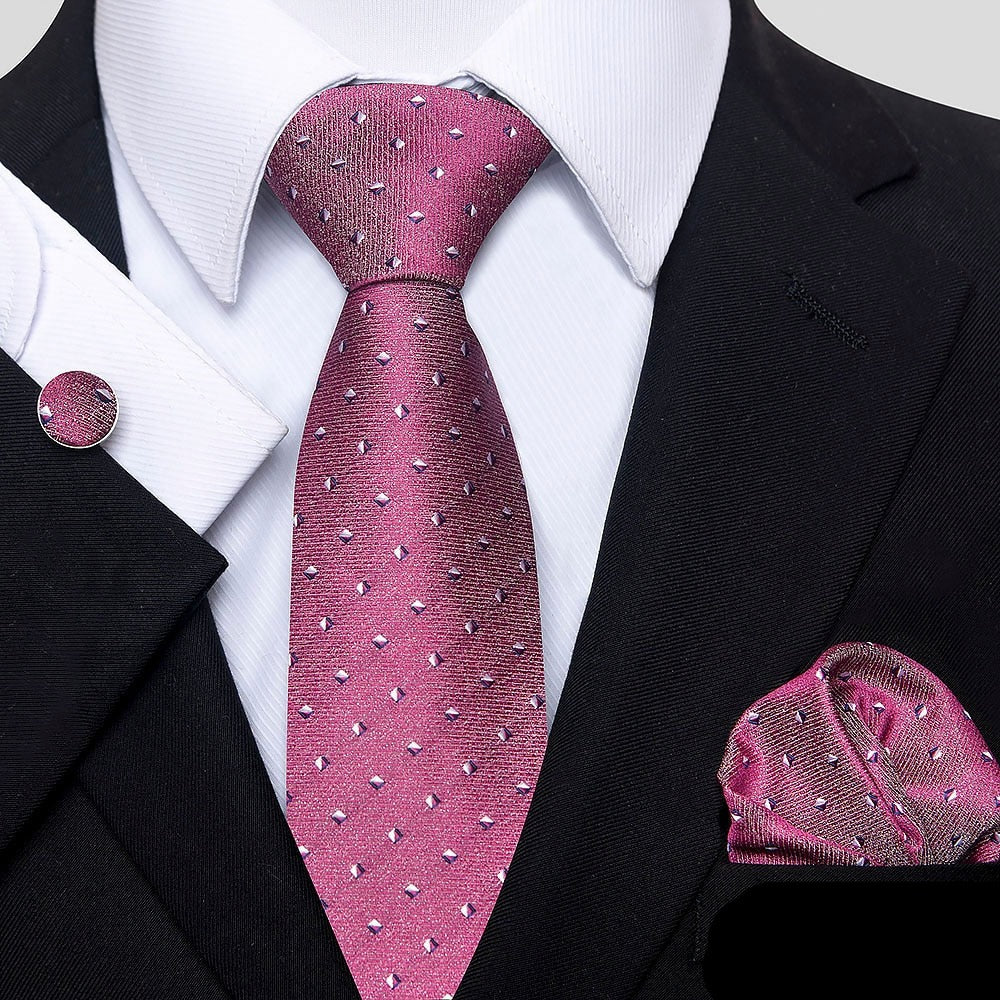 Silk Tie Hanky Cufflink Set