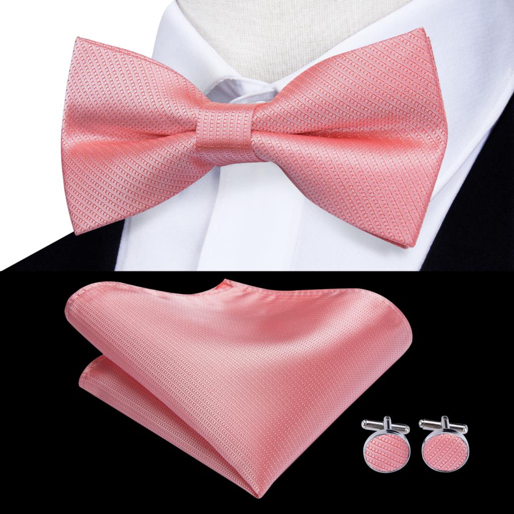 Solid Silk Pre-tied Bow Tie