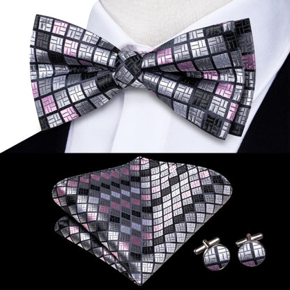 Solid Silk Pre-tied Bow Tie