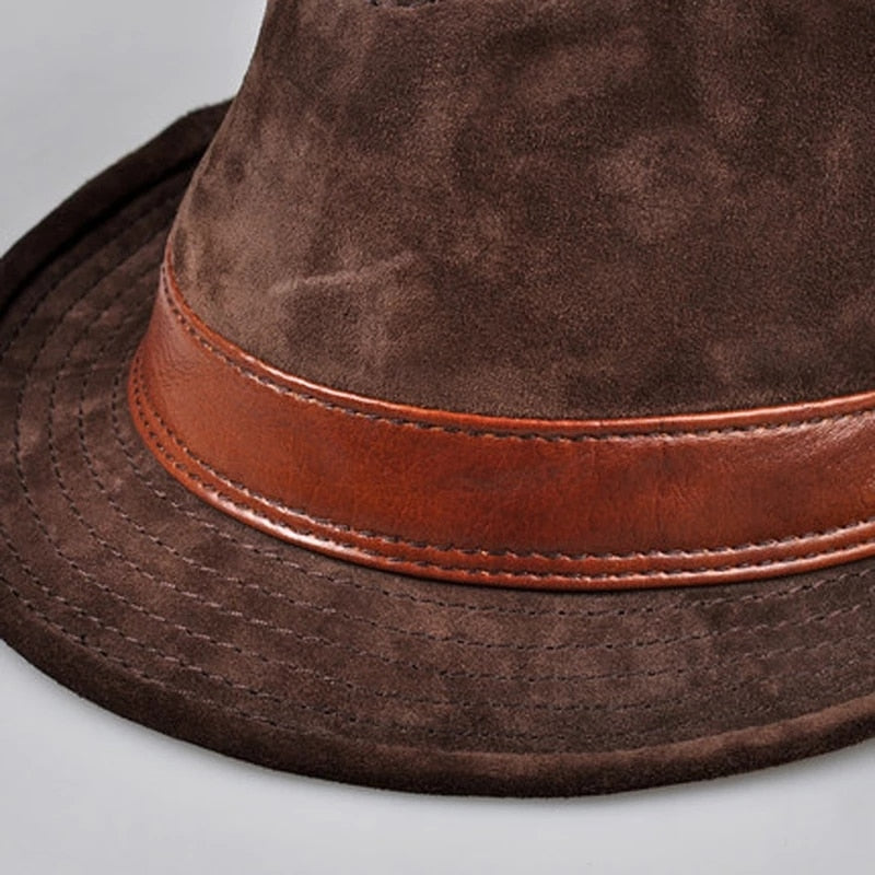 Suede Leather Cowboy Hat