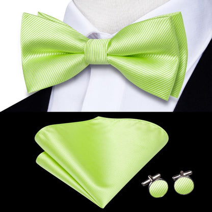 Solid Silk Pre-tied Bow Tie