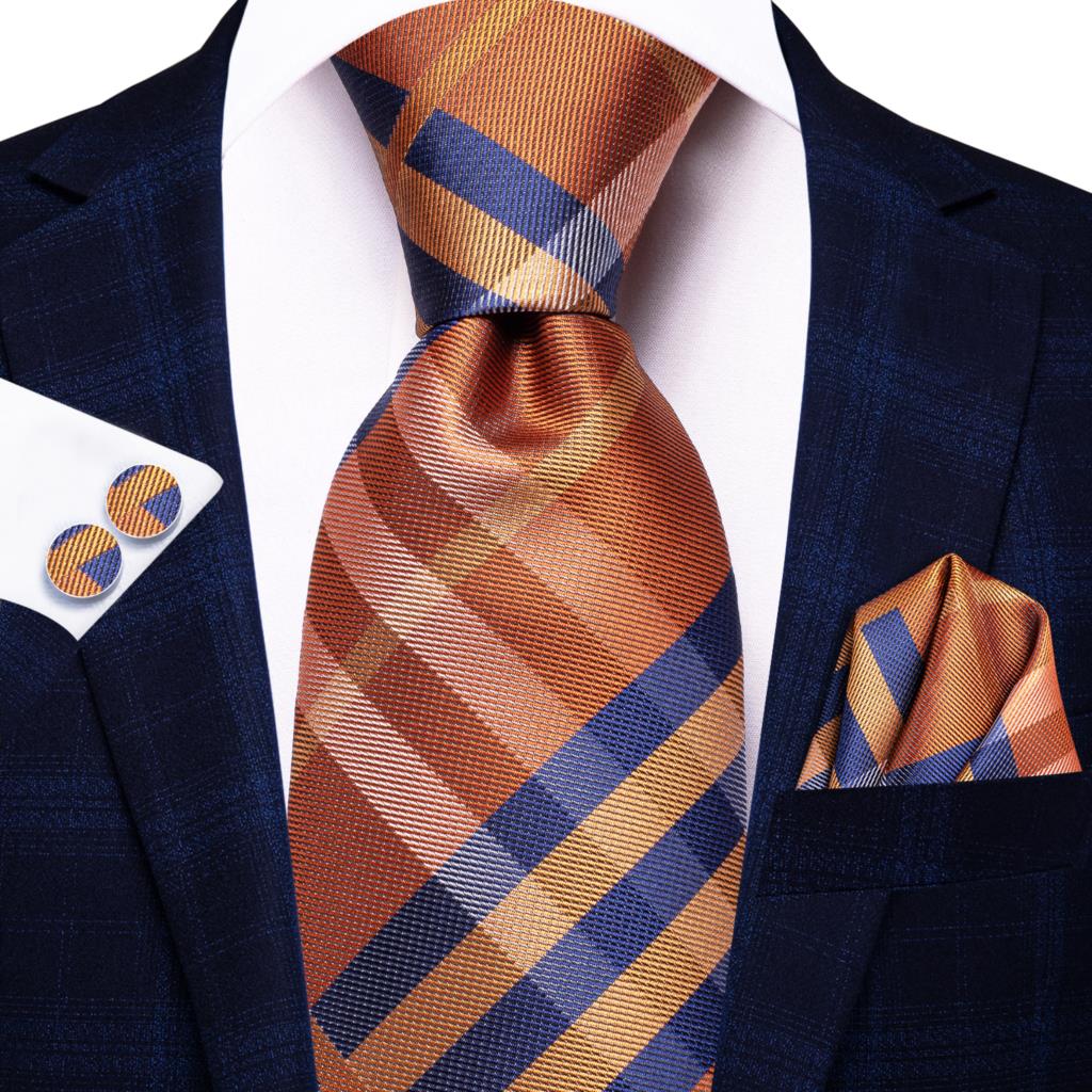 Orange Silk Elegent Tie