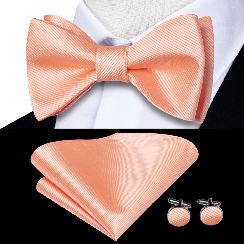 Jacquard Silk Mens Self Bow Tie