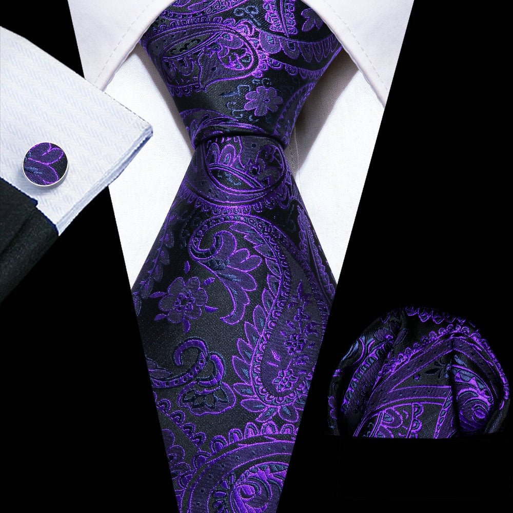 Floral Silk Tie Hanky Set