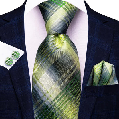 Fashion Plaid Silk Tie Set