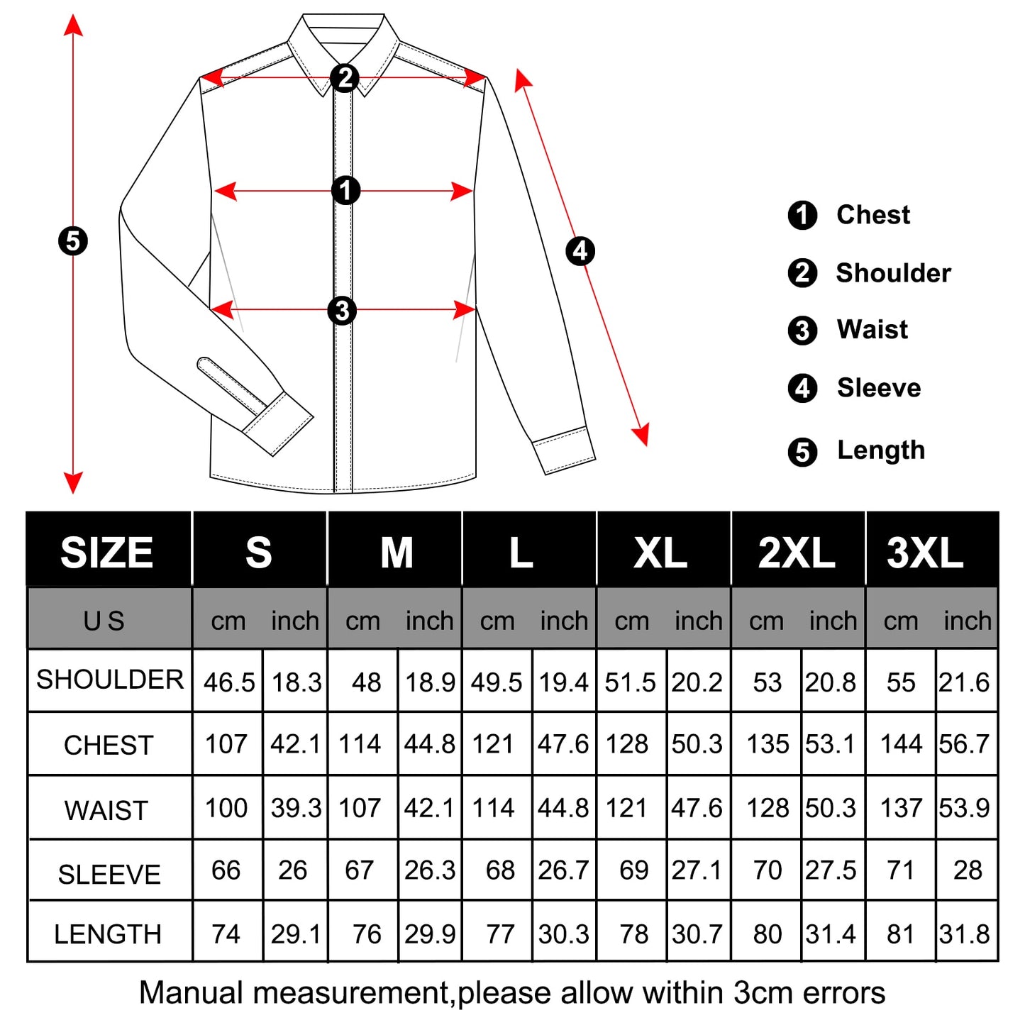 Mens Solid Long Sleeve Shirts