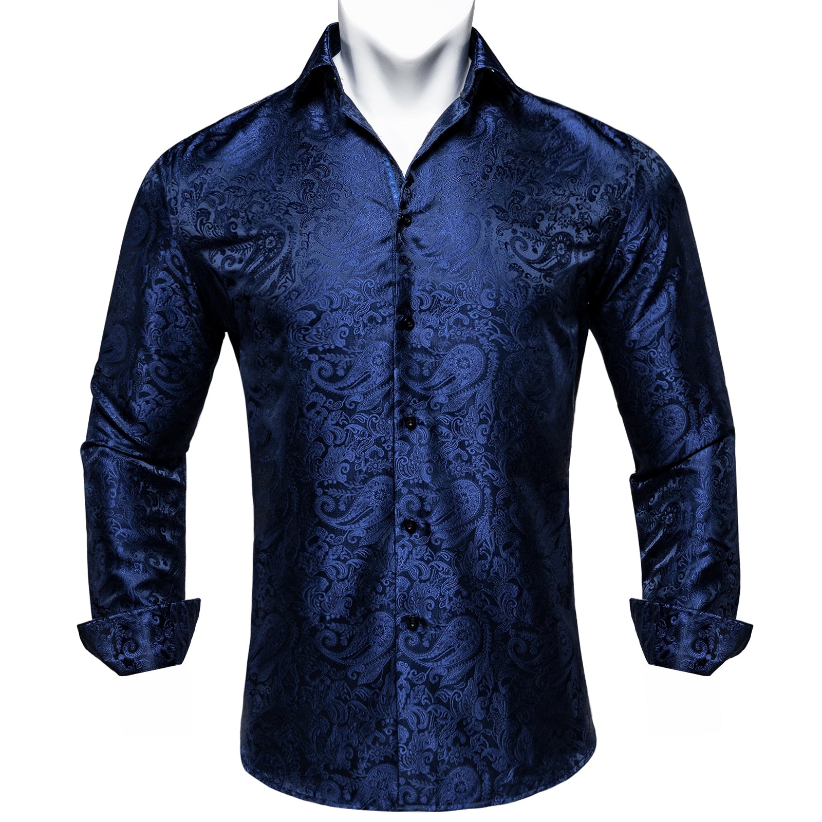 Mens Long Sleeve Paisley Dress Shirts