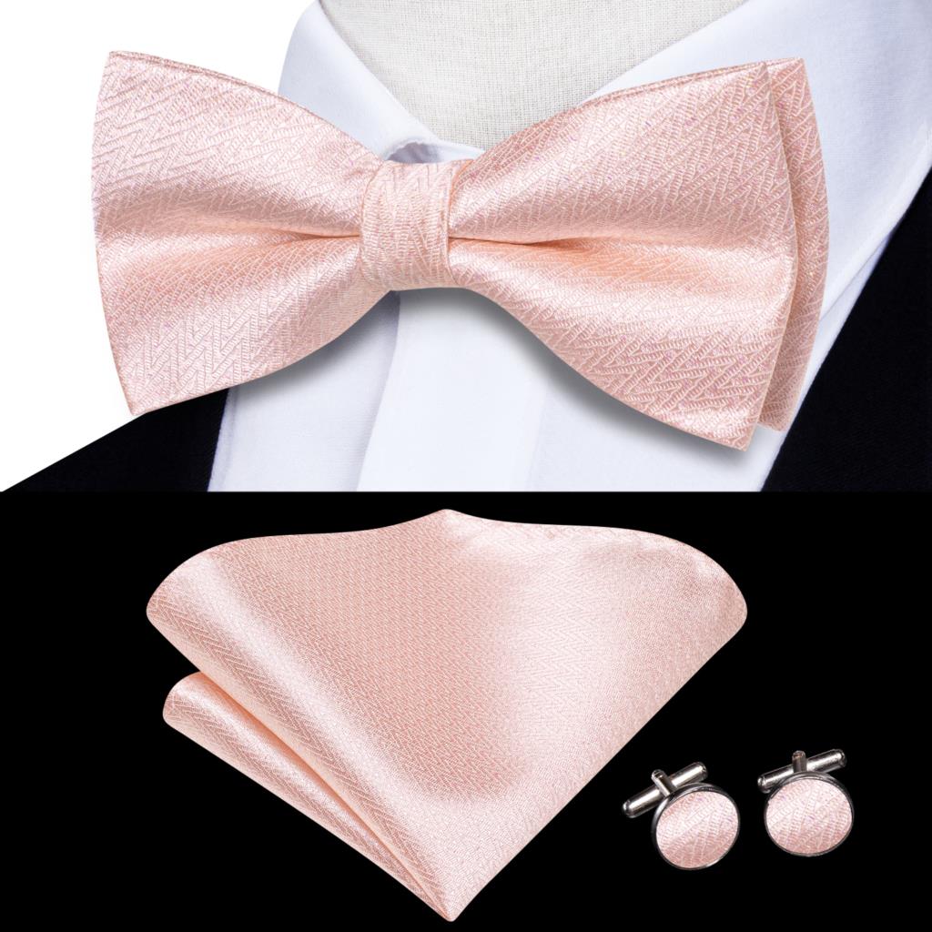 Solid Silk Pre-tied Bow Tie