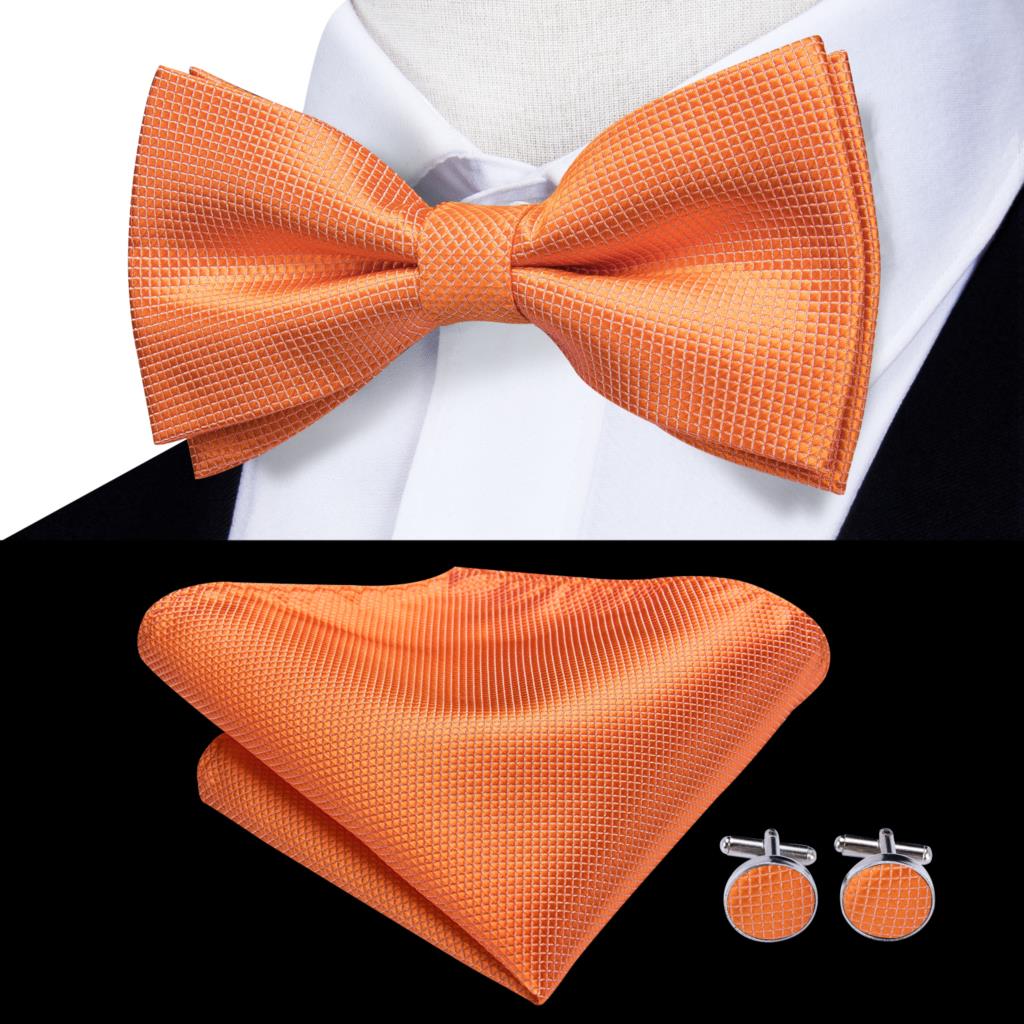 Solid Silk Pre-tied Bow Tie