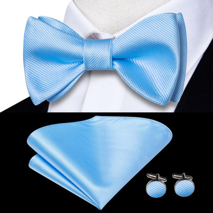 Jacquard Silk Mens Self Bow Tie