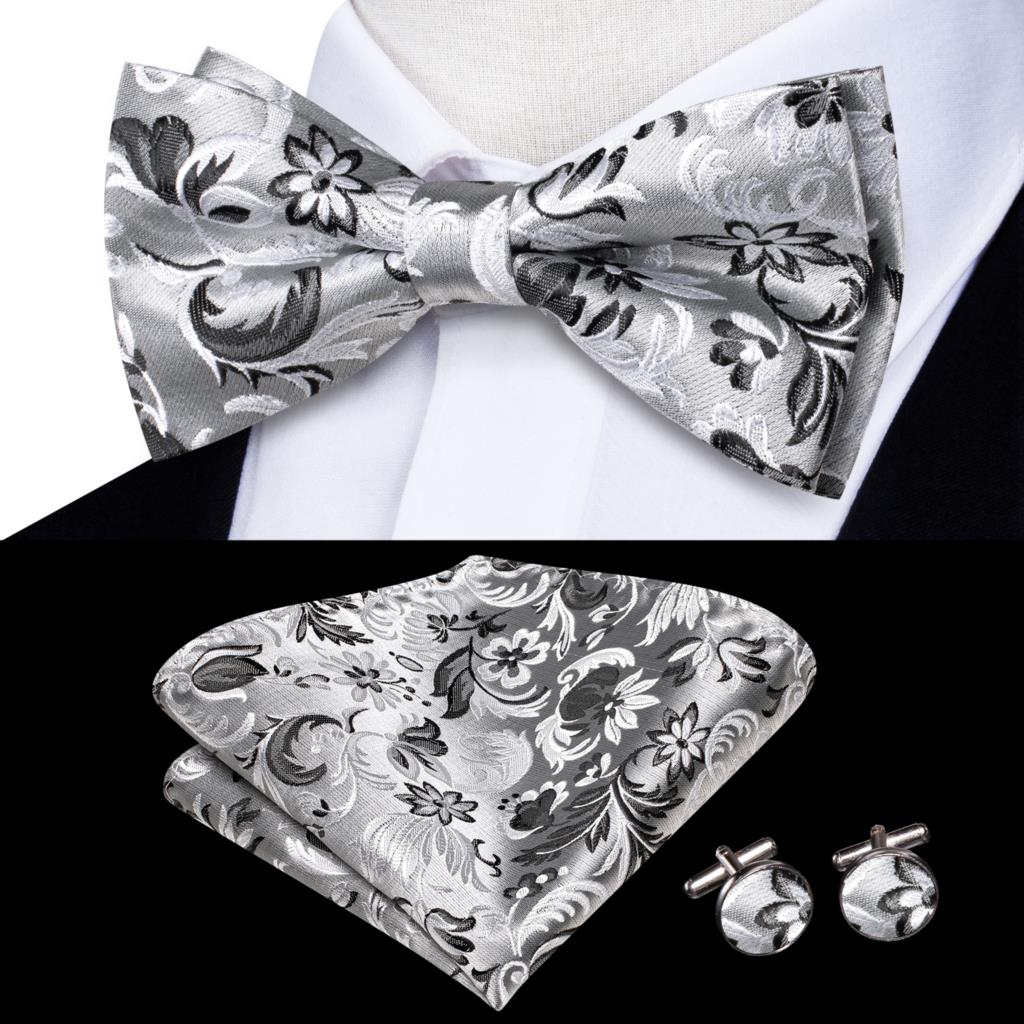 Solid Silk Pre-tied Bow Tie