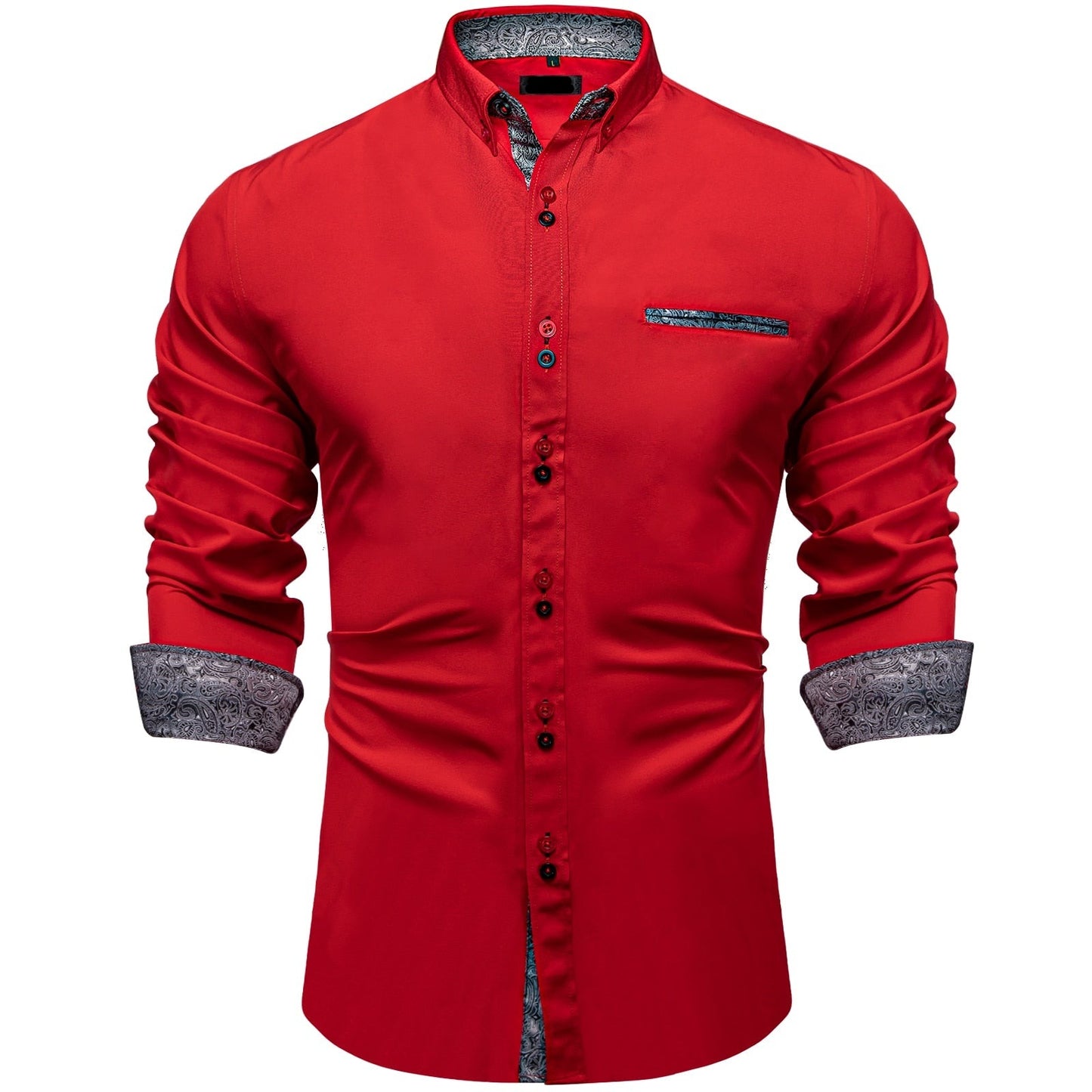 Mens Solid Long Sleeve Shirts