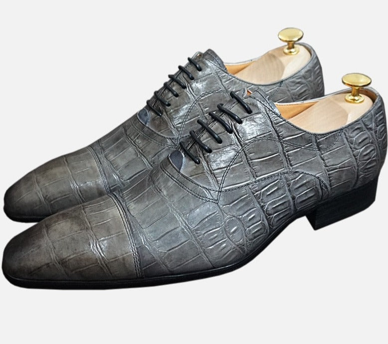 Crocodile Pattern Men Shoes