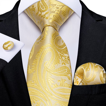 Orange Silk Ties Set