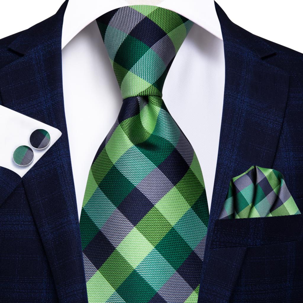 Plaid Silk Tie Set