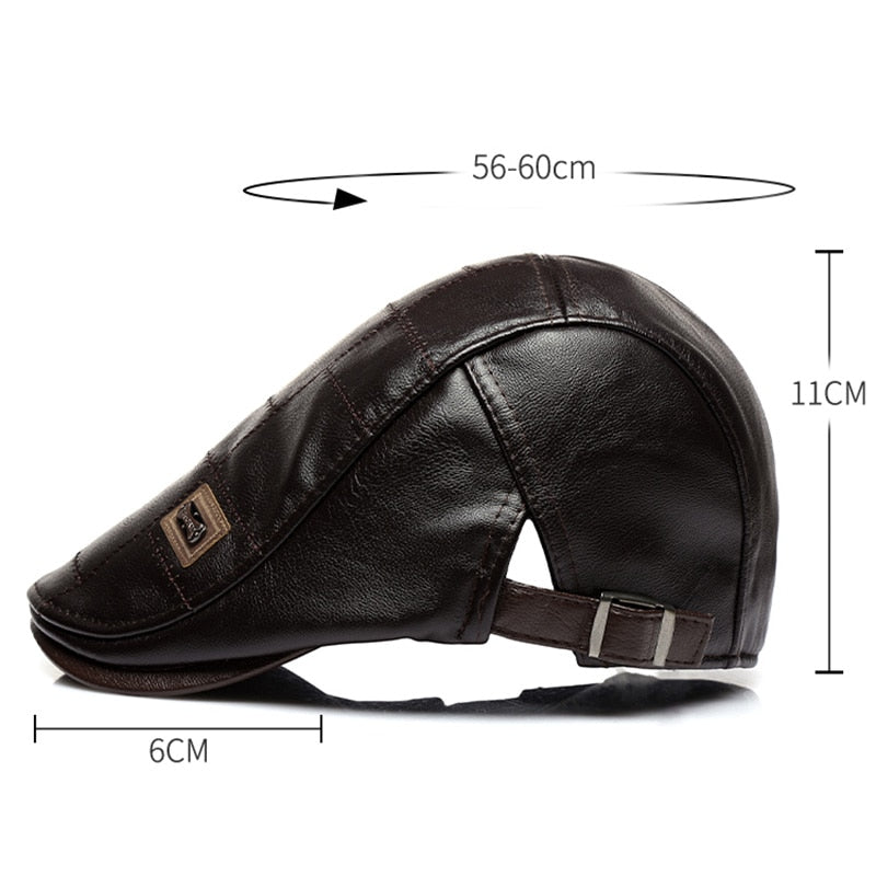 PU Leather Newsboy Hats