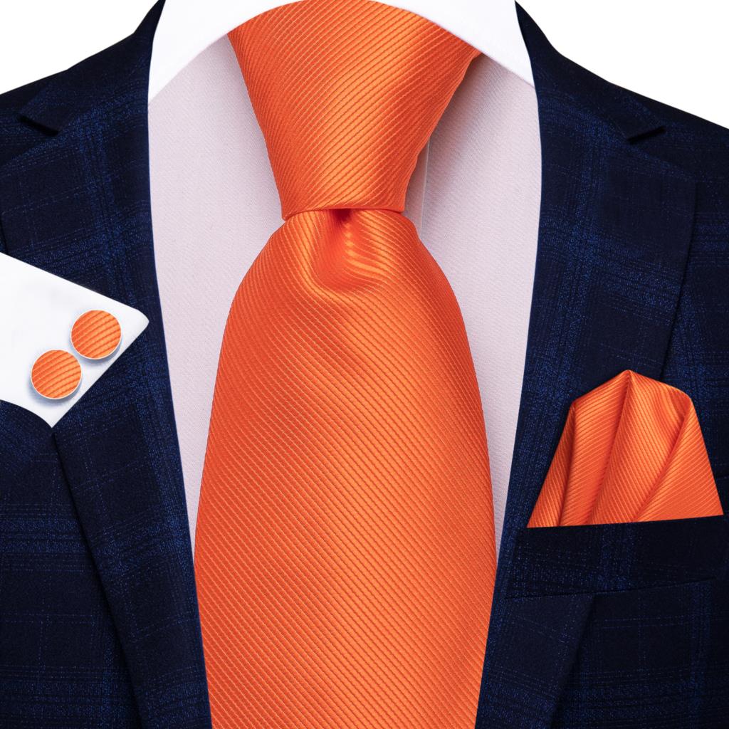 Orange Silk Elegent Tie