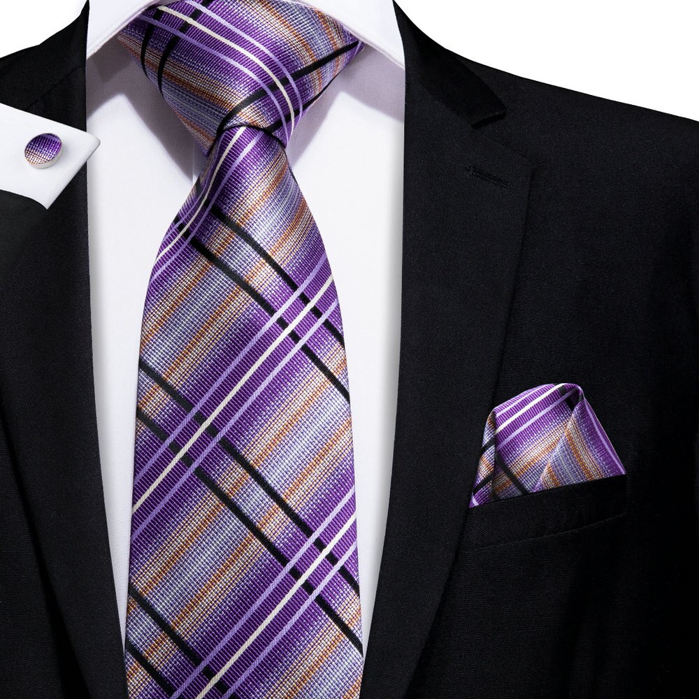 Plaid Silk Tie Set