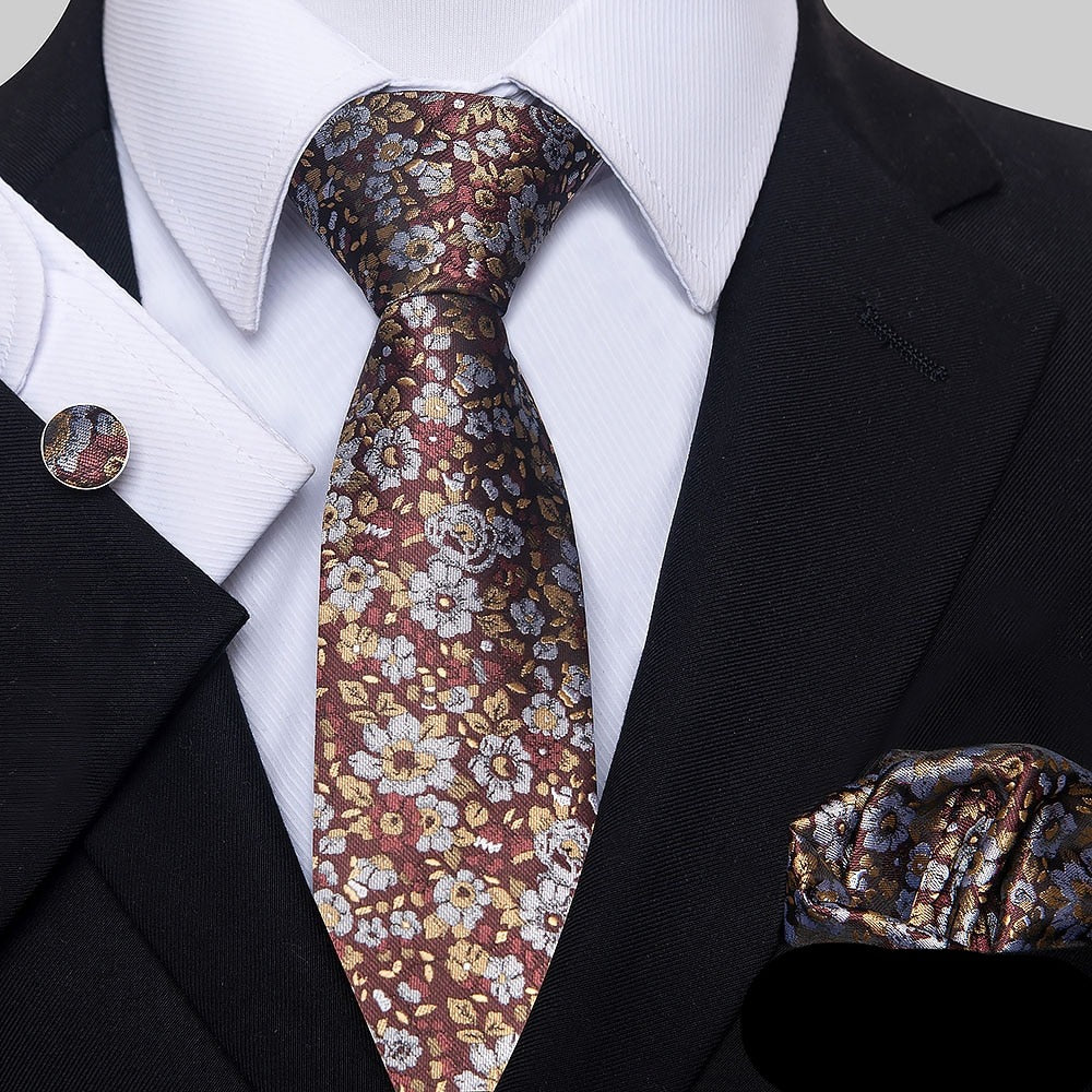 Silk Tie Hanky Cufflink Set