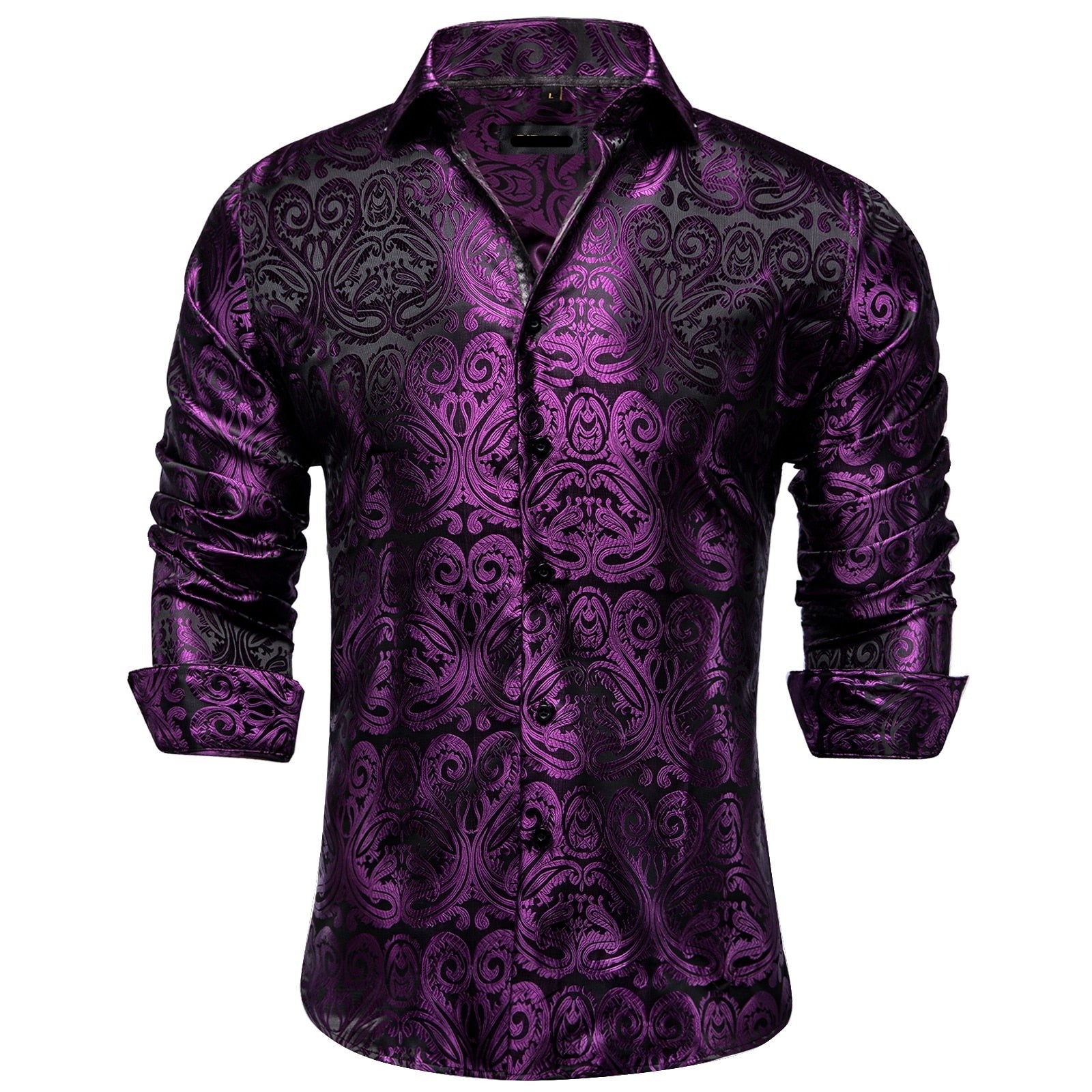 Long Sleeve Paisley Silk Shirts