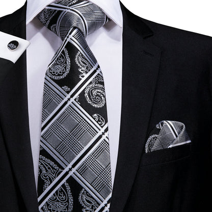 Fashion Plaid Silk Tie Set