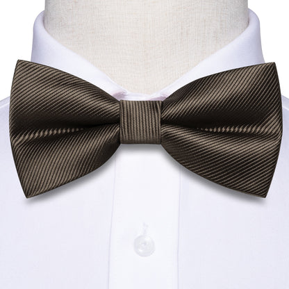 Solid Silk Pre-tied Bow Tie