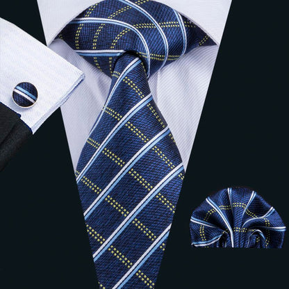 Fashion Plaid Silk Tie Set