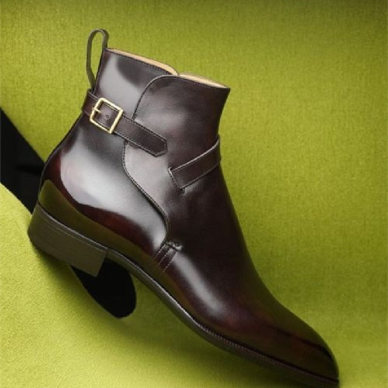 Men's Ankle Buckle Strap Boots