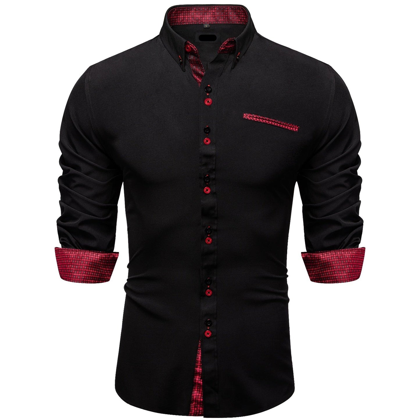 Mens Solid Long Sleeve Shirts